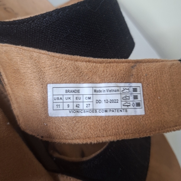 Vionic Phoenix Brandie Slide Black Linen Size 11 - Picture 14 of 14